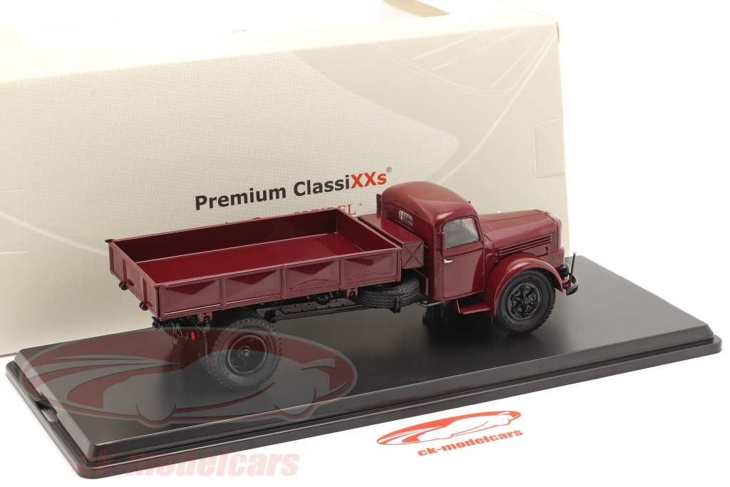 Skoda 706 RS Camión de plataforma Año de construcción 1946 rojo oscuro 1:43 Premium ClassiXXs