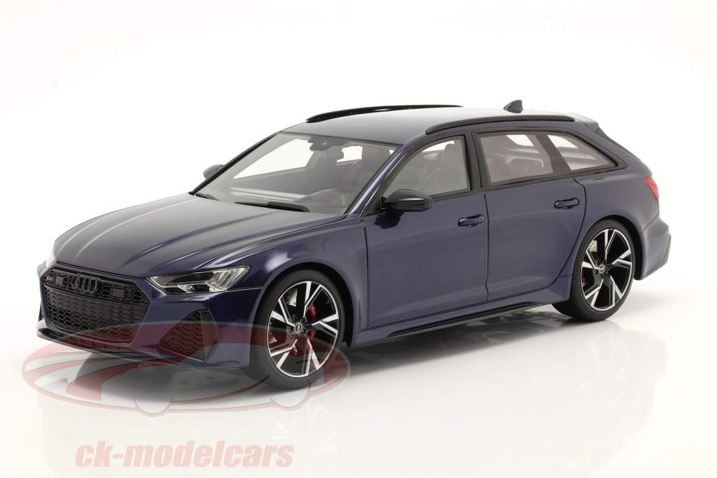 Audi RS 6 Avant navarra blå metallisk 1:18 TrueScale