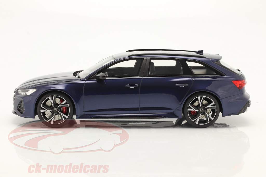 Audi RS 6 Avant navarra blå metallisk 1:18 TrueScale