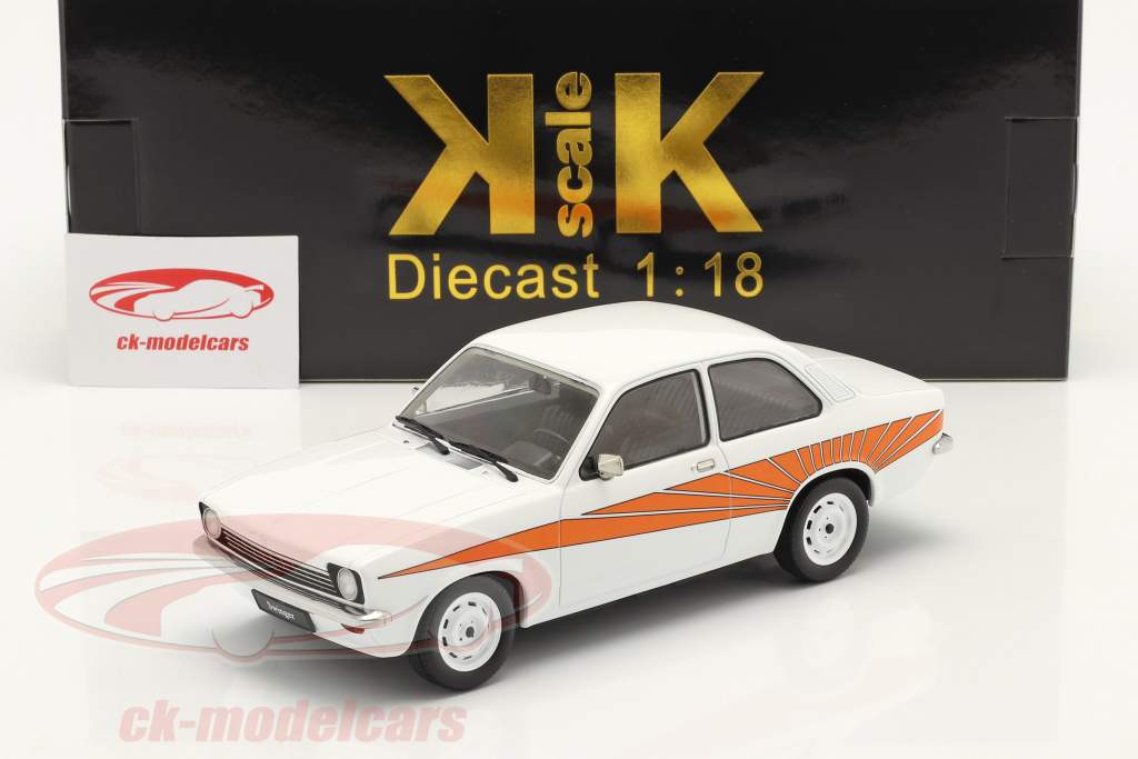 Opel Kadett C Swinger Anno di costruzione 1973 bianco / arancia 1:18 KK-Scale