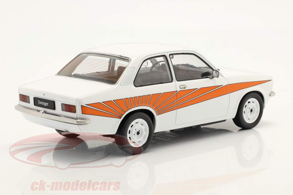 Opel Kadett C Swinger 建设年份 1973 白色的 / 橘子 1:18 KK-Scale