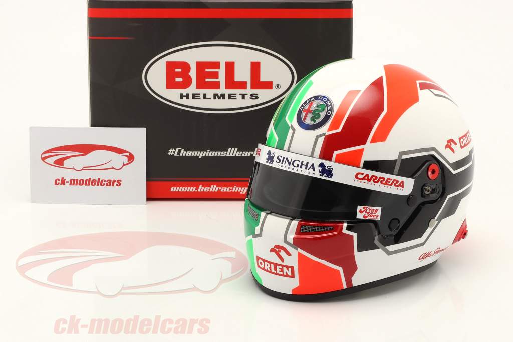 Antonio Giovinazzi #99 Alfa Romeo Racing Orlen formel 1 2021 hjelm 1:2 Bell