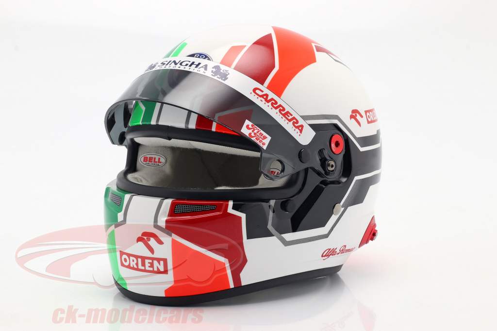 Antonio Giovinazzi #99 Alfa Romeo Racing Orlen formule 1 2021 casque 1:2 Bell