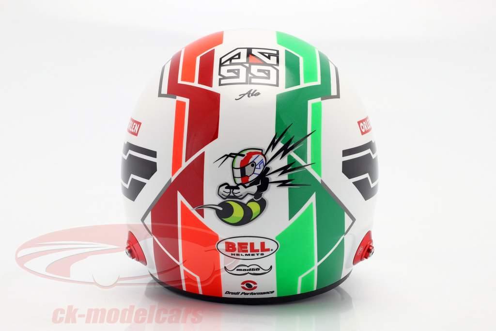 Antonio Giovinazzi #99 Alfa Romeo Racing Orlen fórmula 1 2021 casco 1:2 Bell