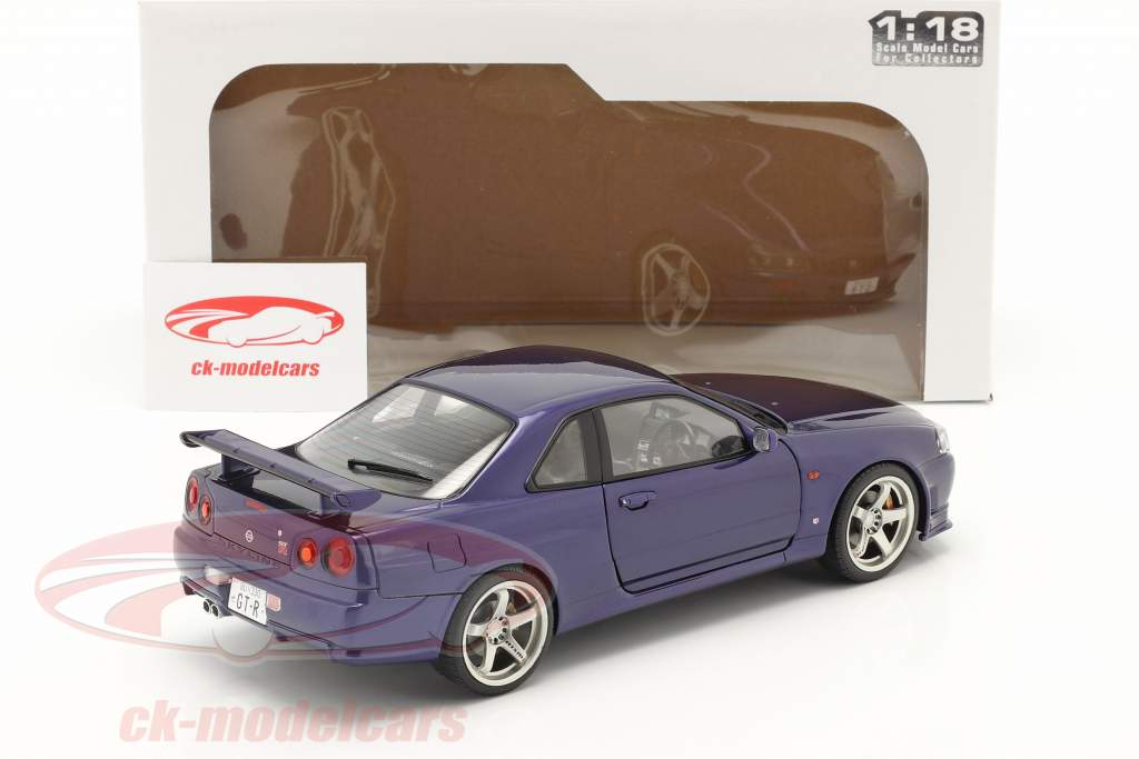Nissan GT-R (R34) Baujahr 1999 violett 1:18 Solido
