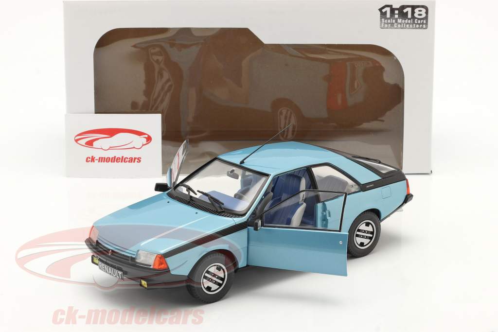 Renault Fuego GTS year 1980 light blue metallic 1:18 Solido
