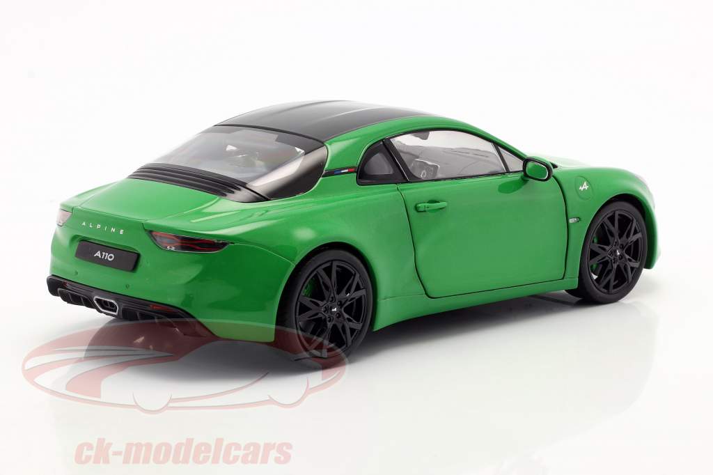Alpine A110S Pure Color Edition 2021 grøn metallisk 1:18 Solido