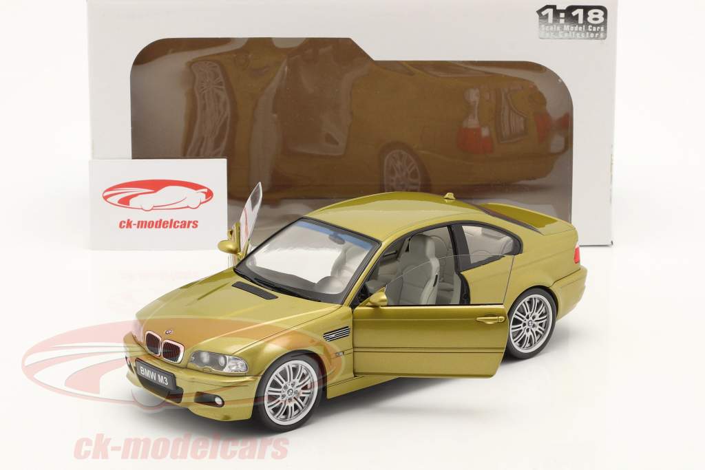 BMW M3 (E46) Année de construction 2000 Phénix Jaune 1:18 Solido