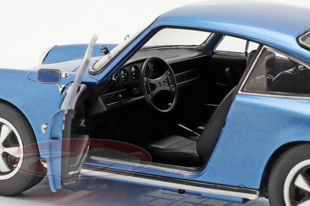 Porsche 911 S Coupe Byggeår 1973 blå metallisk 1:18 Schuco
