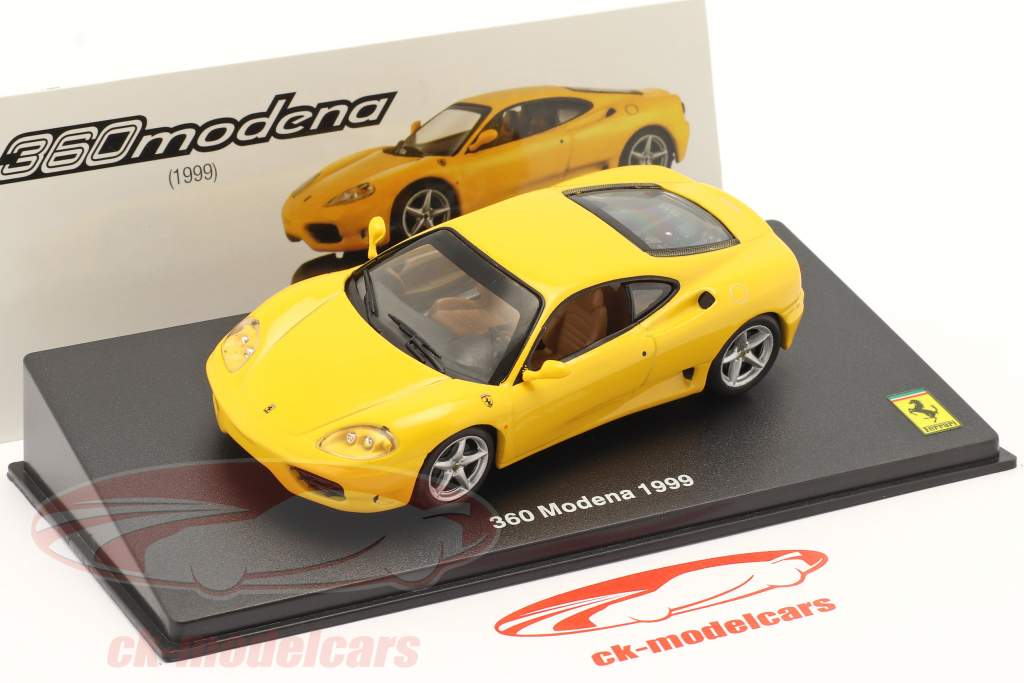 Ferrari 360 Modena 建设年份 1999 和 展示柜 黄色 1:43 Altaya