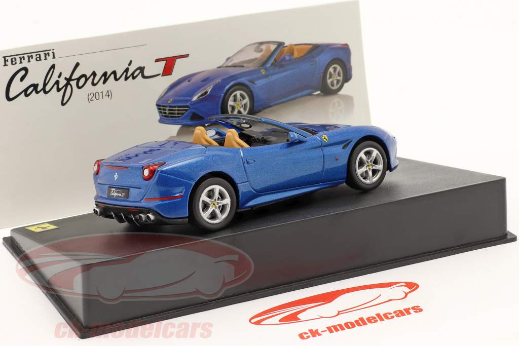 Ferrari California T Ano de construção 2014 Com Mostruário azul metálico 1:43 Altaya