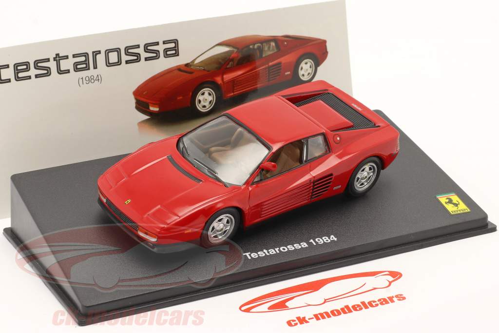 Ferrari Testarossa Byggeår 1984 med Udstillingsvindue Rød 1:43 Altaya