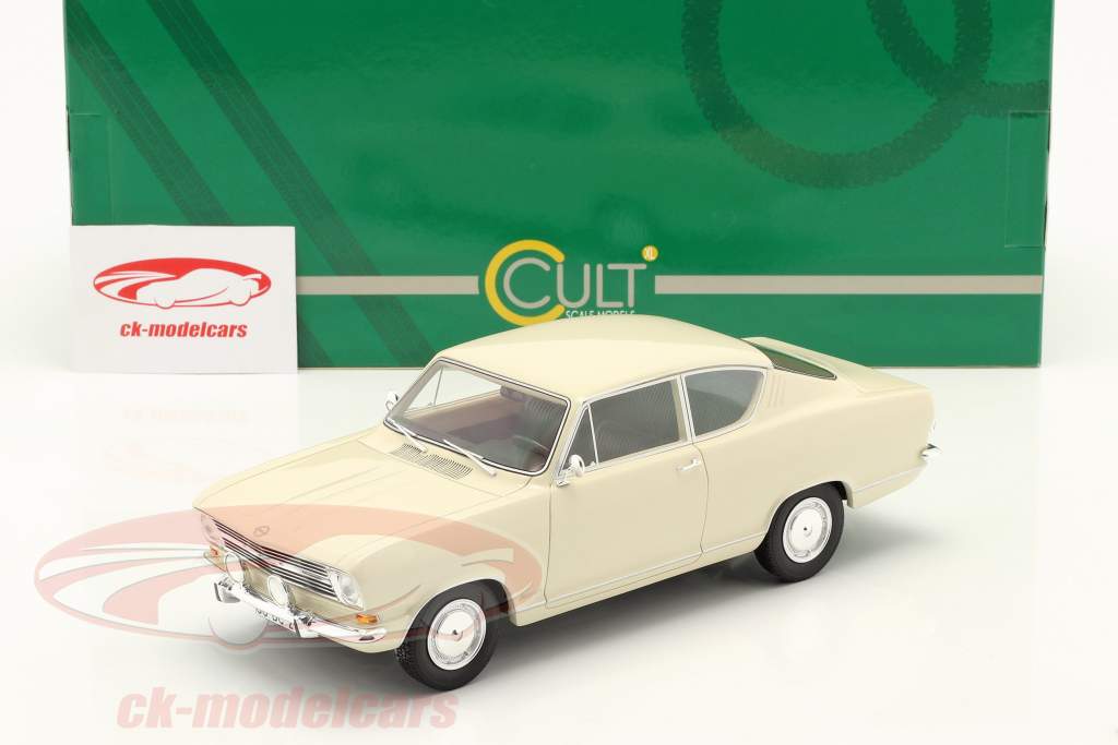 Opel Kadett B Kiemen-Coupe Byggeår 1966 hvid 1:18 Cult Scale