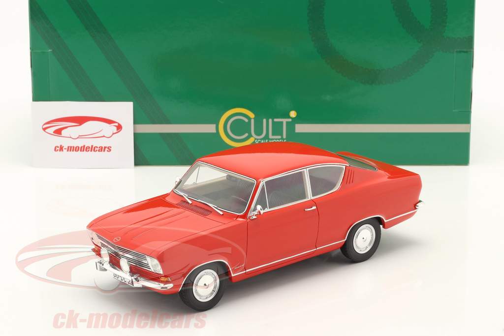 Opel Kadett B Kiemen-Coupe Année de construction 1966 rouge 1:18 Cult Scale