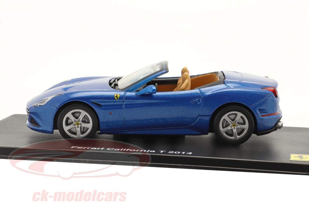 Ferrari California T bouwjaar 2014 Met Showcase blauw metalen 1:43 Altaya