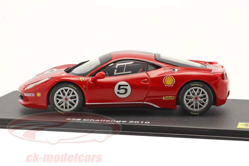Ferrari 458 Challenge #5 建設年 2010 と ショーケース 赤 1:43 Altaya