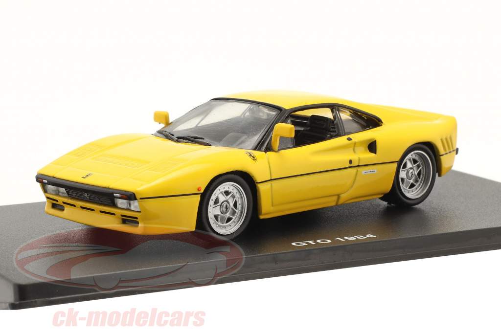 Ferrari GTO Byggeår 1984 med Udstillingsvindue gul 1:43 Altaya