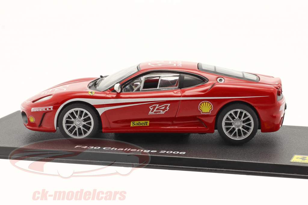 Ferrari F430 Challenge #14 建設年 2006 と ショーケース 赤 / 白い 1:43 Altaya