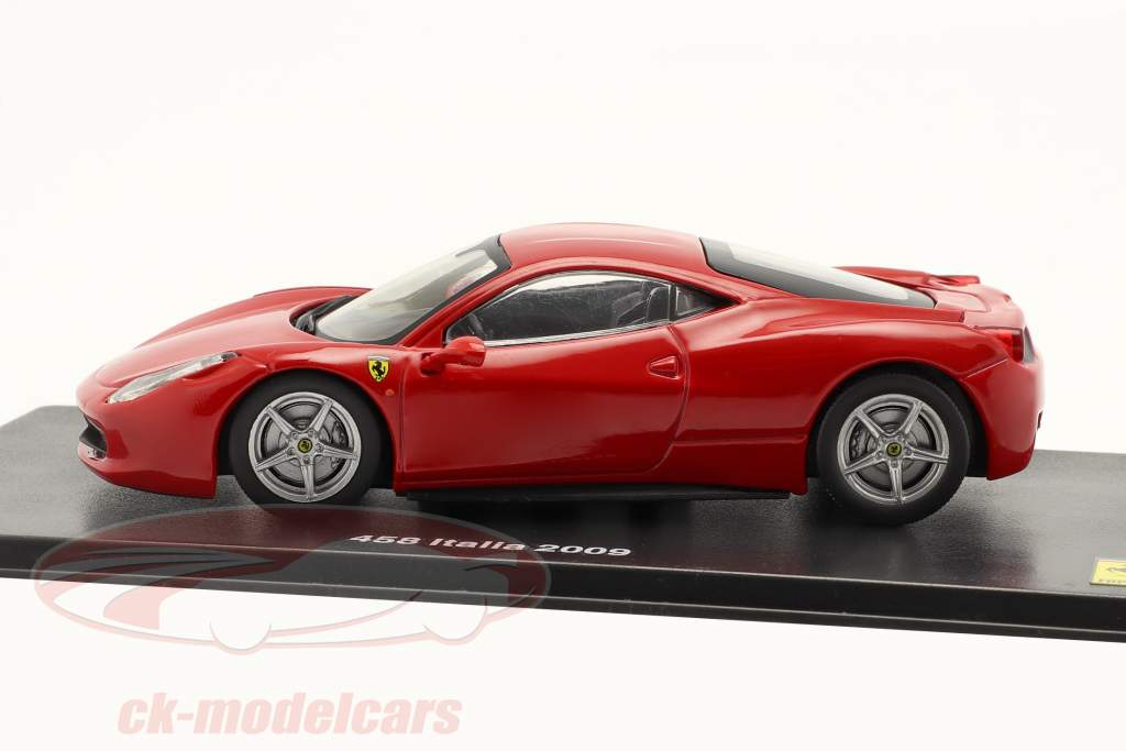 Ferrari 458 Italia Baujahr 2009 mit Vitrine rot 1:43 Altaya