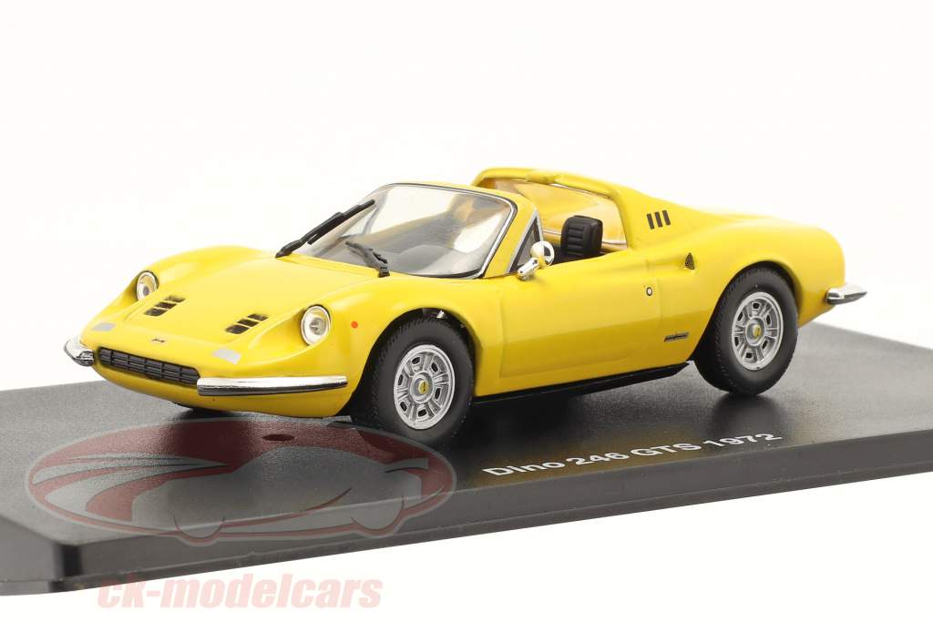 Ferrari Dino 246 GTS 建设年份 1972 和 展示柜 黄色 1:43 Altaya