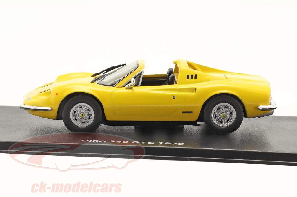 Ferrari Dino 246 GTS Baujahr 1972 mit Vitrine gelb 1:43 Altaya