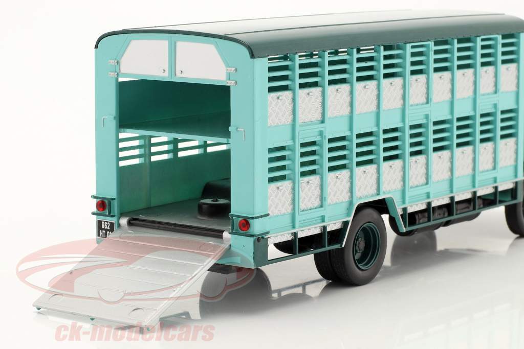 Berliet Stradair 10 Schweinetransporter Baujahr 1966 türkis 1:43 Hachette