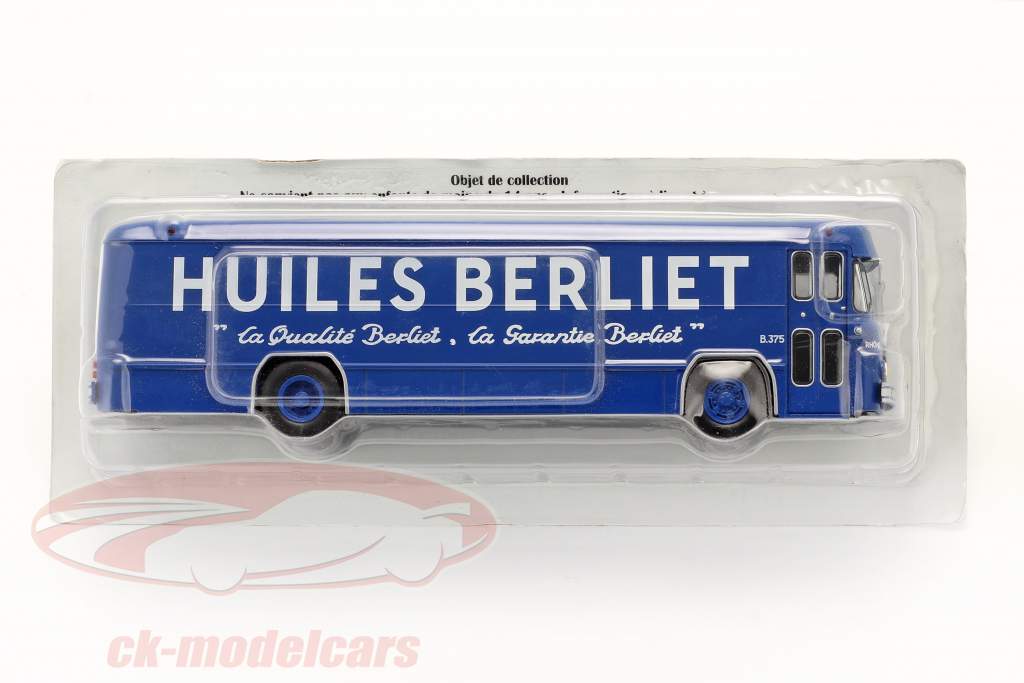 Berliet PLK8 autobús Huiles Berliet Año de construcción 1955 azul 1:43 Hachette