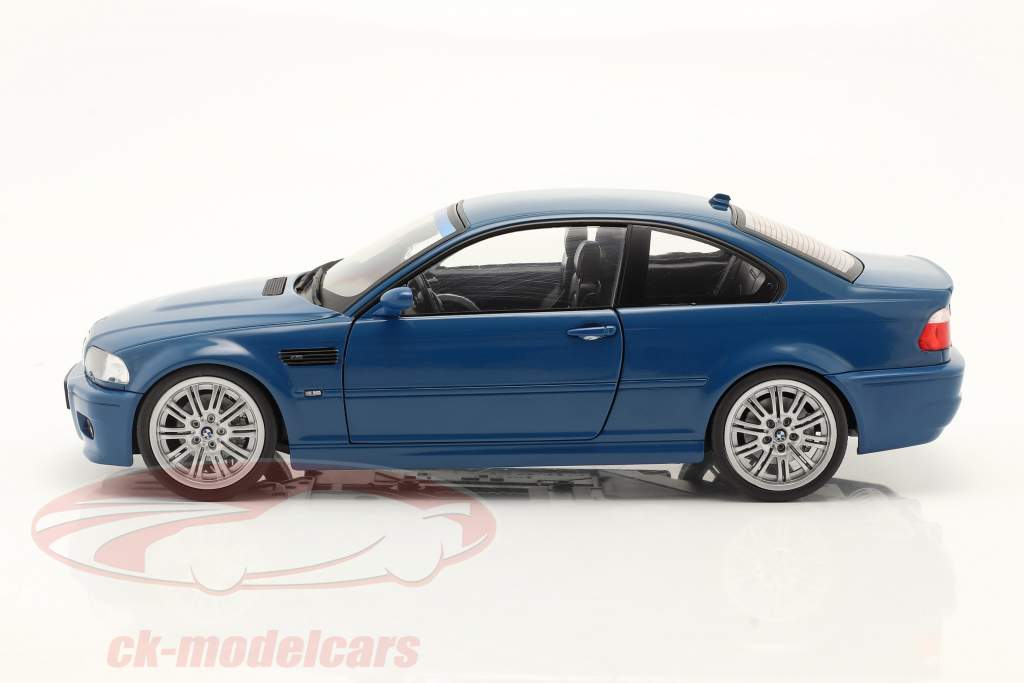 BMW M3 (E46) Année de construction 2000 Laguna Seca bleu 1:18 Solido