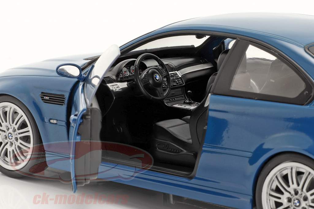 BMW M3 (E46) Année de construction 2000 Laguna Seca bleu 1:18 Solido