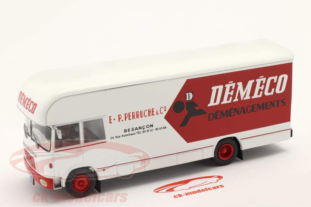 Berliet GBK 75 transporte Camión Demeco Año de construcción 1969 blanco / rojo 1:43 Hachette