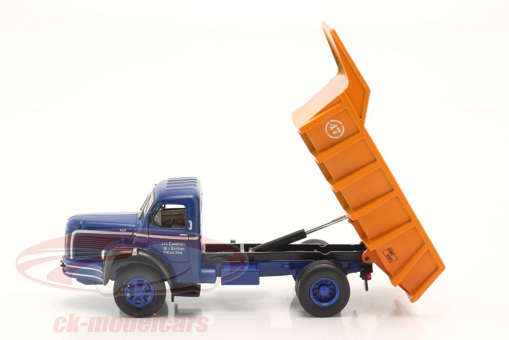 Berliet GLM 10 Dump truck year 1953 blue / orange 1:43 Hachette