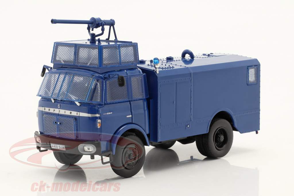 Berliet GBK80 canhao de água polícia Ano de construção 1960 azul 1:43 Hachette