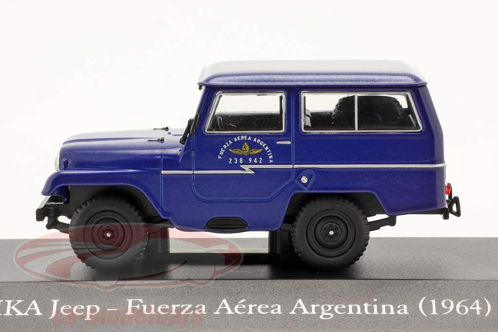 IKA Jeep военный воздушные силы Аргентина Год постройки 1964 синий 1:43 Hachette
