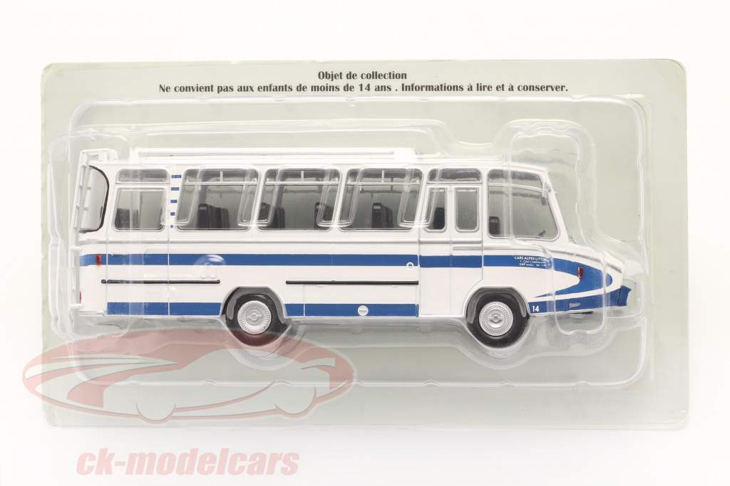 Berliet Stradair Autocar Año de construcción 1965 blanco / azul 1:43 Hachette