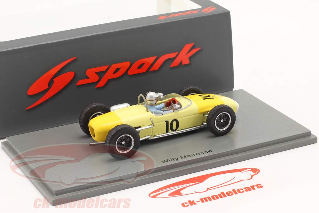 Willy Mairesse Lotus 18 #10 belgisk GP formel 1 1961 1:43 Spark
