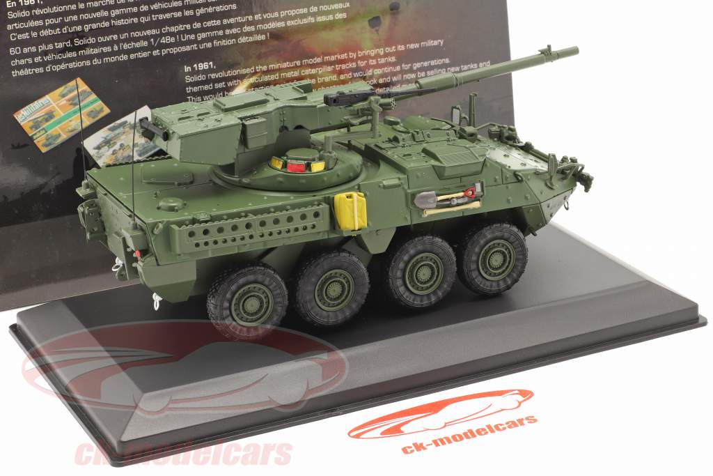 M1128 MGS Stryker Char Véhicule militaire vert 1:48 Solido