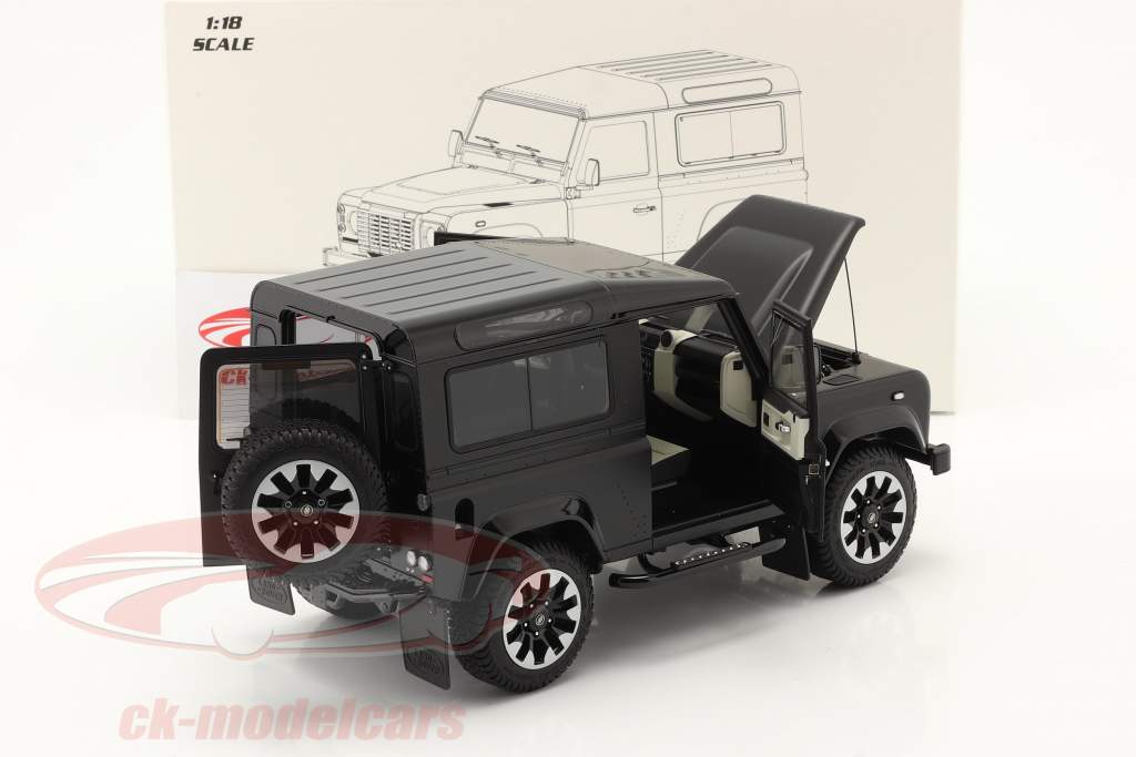 Land Rover Defender 90 Works V8 year 2018 mat black 1:18 LCD Models