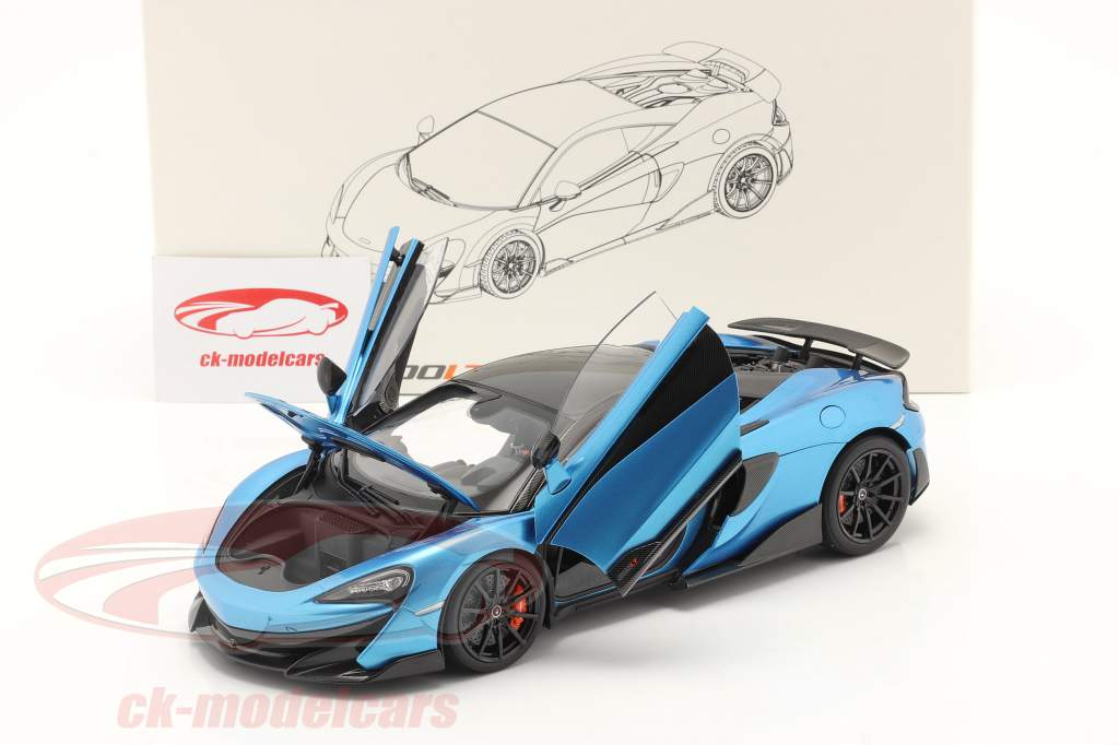 McLaren 600LT Byggeår 2019 blå metallisk 1:18 LCD Models