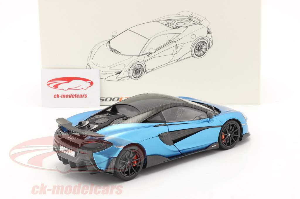 McLaren 600LT Año de construcción 2019 azul metálico 1:18 LCD Models