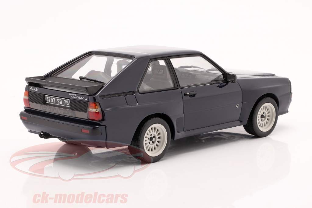 Audi Sport quattro Año de construcción 1985 azul oscuro 1:18 Norev