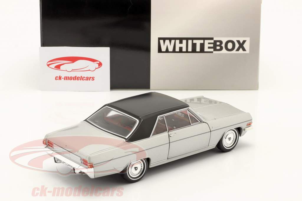 Opel Diplomat A Coupe plata / negro 1:24 WhiteBox