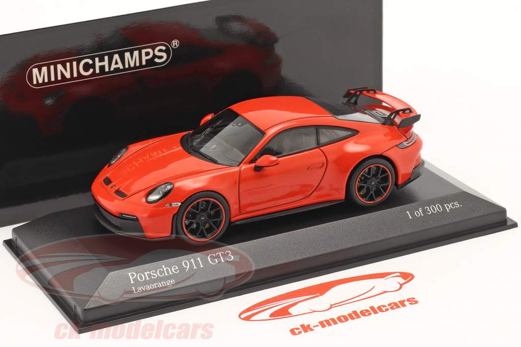 Porsche 911 (992) GT3 Baujahr 2020 lava orange 1:43 Minichamps