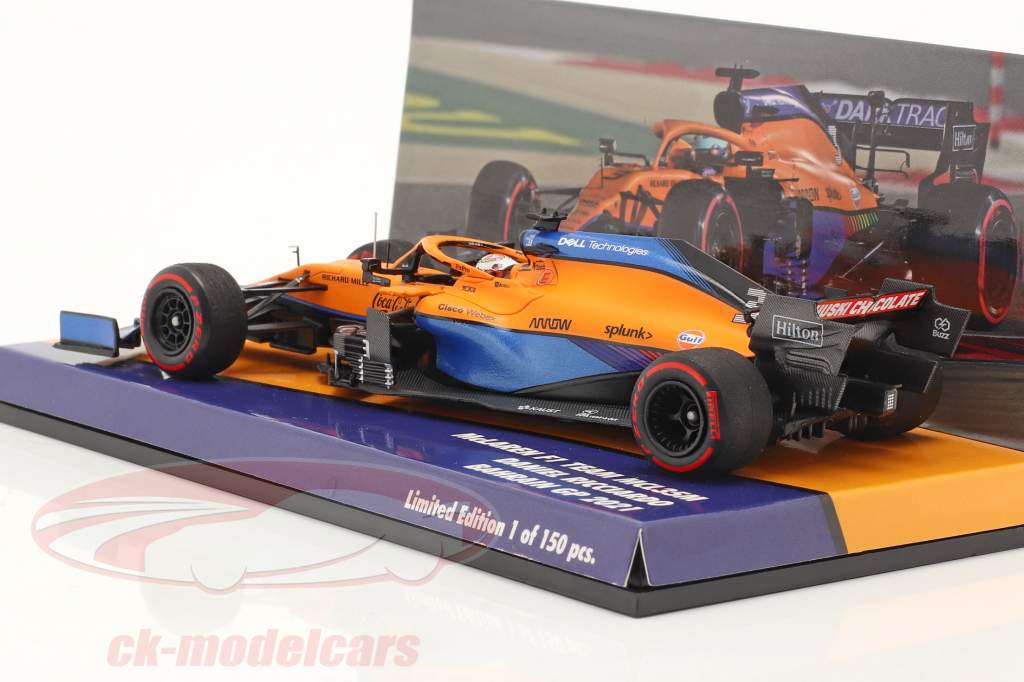 Daniel Ricciardo McLaren MCL35M #3 Séptimo Bahréin GP fórmula 1 2021 1:43 Minichamps