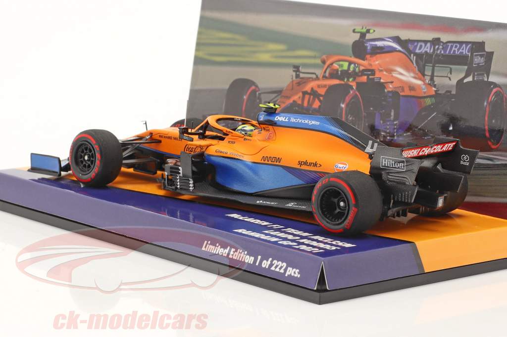 Lando Norris McLaren MCL35M #4 4e Bahrein GP formule 1 2021 1:43 Minichamps