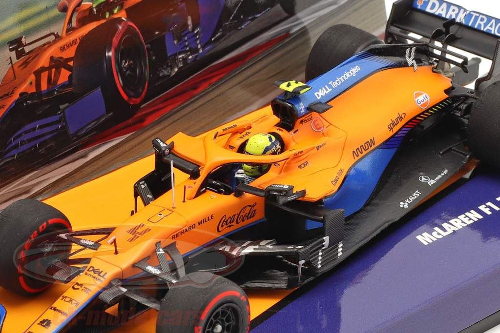 Lando Norris McLaren MCL35M #4 Cuarto Bahréin GP fórmula 1 2021 1:43 Minichamps
