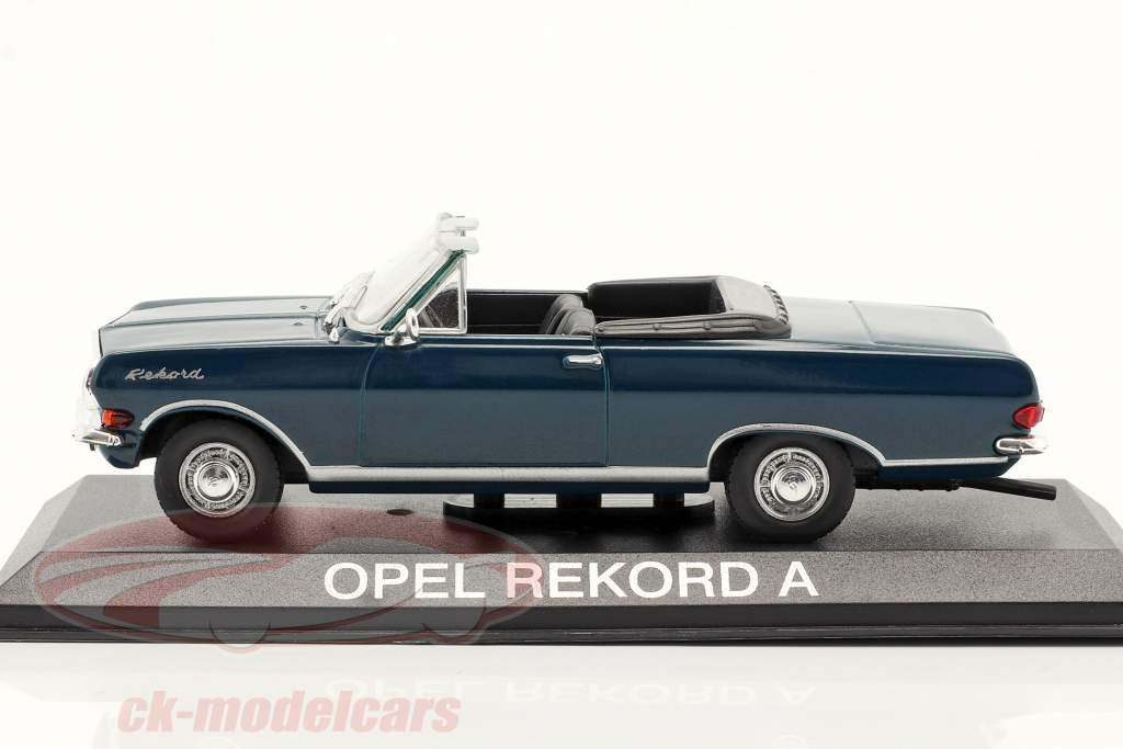 Opel Rekord A Cabriolet Byggeår 1963-65 mørkegrøn 1:43 DeAgostini