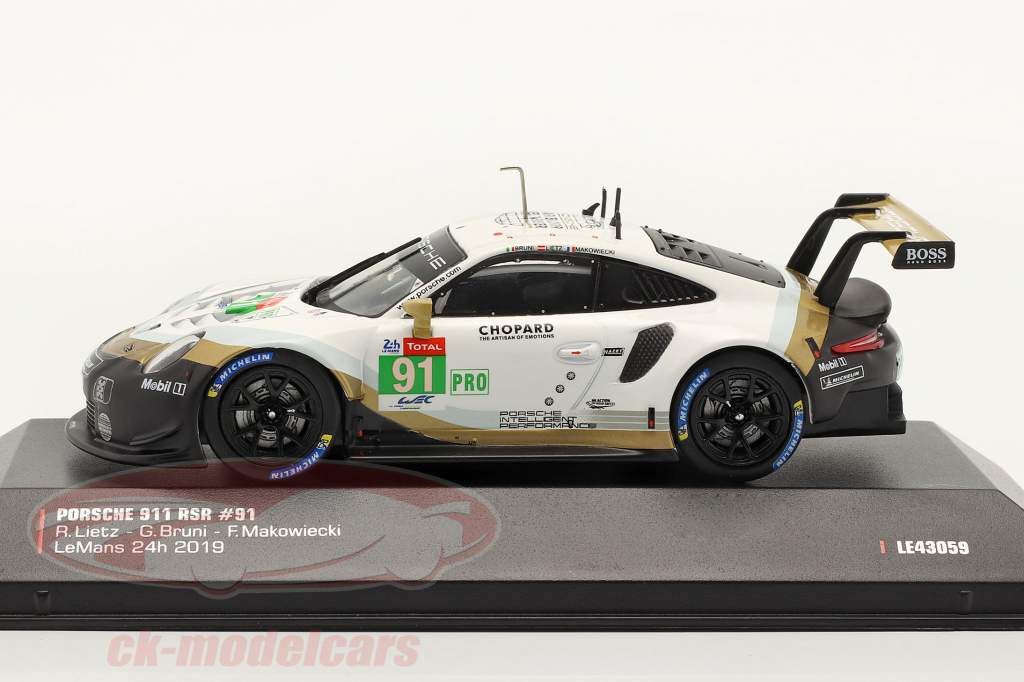 Porsche 911 RSR #91 2 LMGTE Pro 24h LeMans 2019 Porsche GT Team 1:43 Ixo