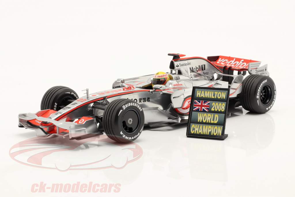 Lewis Hamilton Fórmula 1 Campeão mundial 2008 Tabuleiro do poço 1:18 Cartrix
