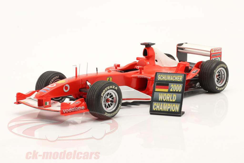 Michael Schumacher fórmula 1 Campeón mundial 2000 Tablero de boxes 1:18 Cartrix