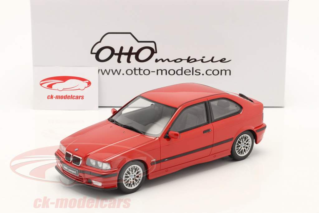 BMW E36 Compact 318i Byggeår 1998 Rød 1:18 OttOmobile